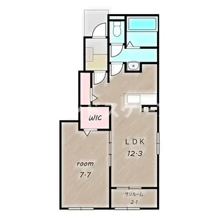 クレイドル下斎田B【1階】の間取り