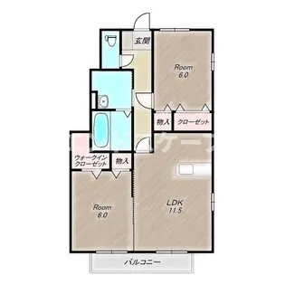 リビングタウン下石倉 A/B/C【102号室】の間取り