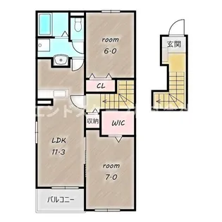 ウエスト サン・ヴィレッジ【2階】の間取り