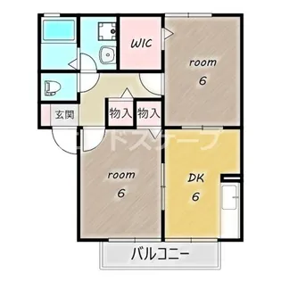 ヴィラ南雲B【2階】の間取り