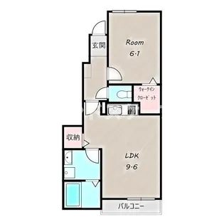 Mt.HUTT 青柳【1階】の間取り