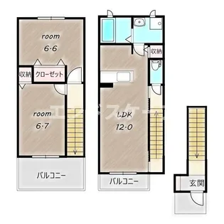 ヴィラフルールA【2階】の間取り