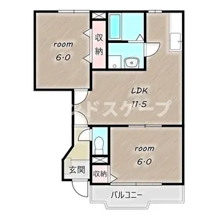 ピークリーブC【1階】の間取り