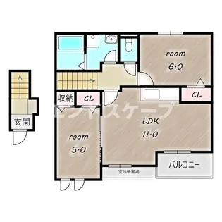 エーデルワイズ【2階】の間取り