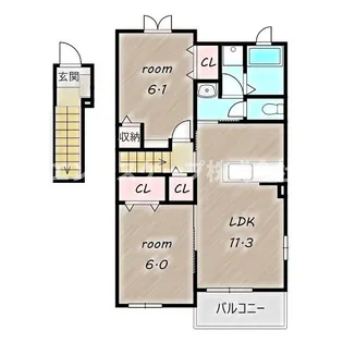 ラ・ルーチェⅠ【2階】の間取り