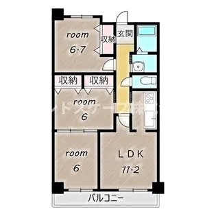 サンフィールド【1階】の間取り