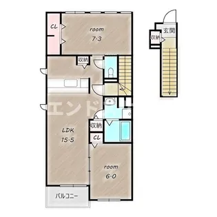 LaTourKAIZAWA Ⅲ【2階】の間取り
