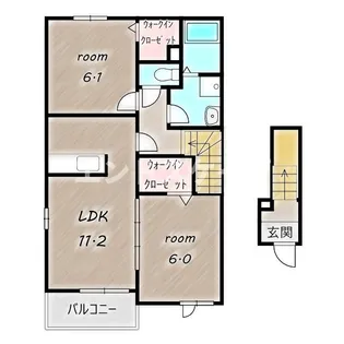 ゴールドフェア【2階】の間取り