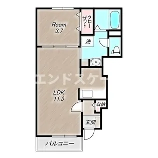 ベル フルール【1階】の間取り