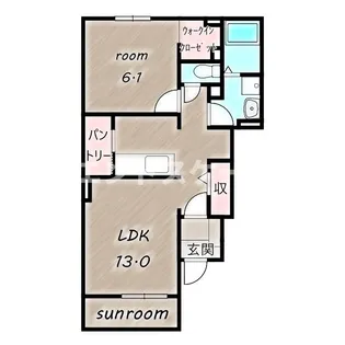 ウインズ ガーデン【1階】の間取り