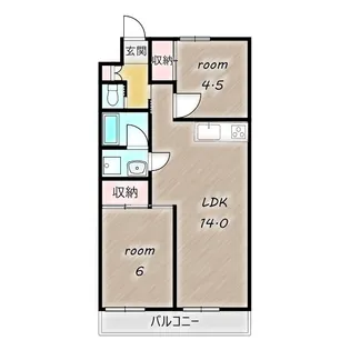 クリーンパレス【4階】の間取り