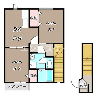 ラング・モーアB【2階】の間取り