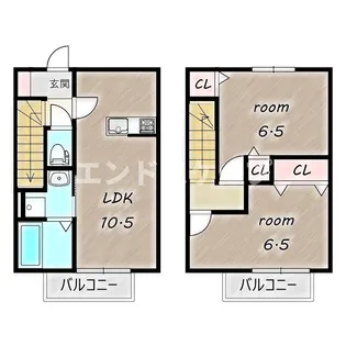 オペラハウス下新田 Ⅱ【105号室】の間取り