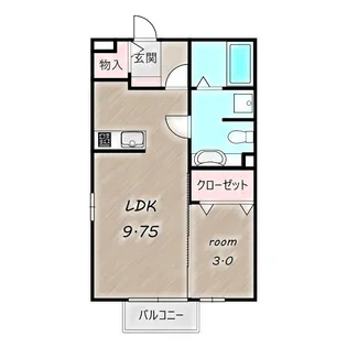 グリーンハイツ【203号室】の間取り