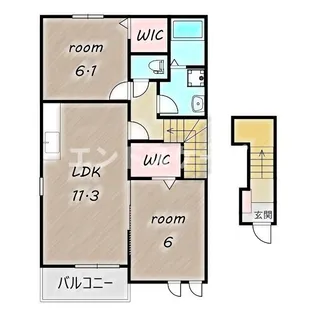 シャン・ヴィラージュ【2階】の間取り