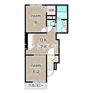 サンヴィレッジC【1階】の間取り