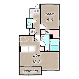 メルベージュ・Ⅱ【1階】の間取り