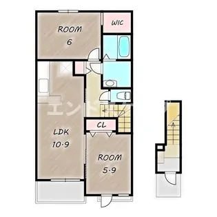 アレックス【2階】の間取り