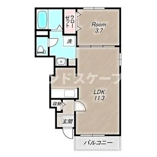 ジベルニーⅢ【1階】の間取り