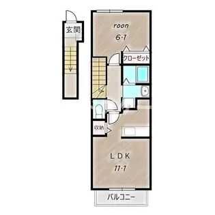 ローズコートA【2階】の間取り