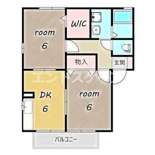 サニーウェル A【102号室】の間取り