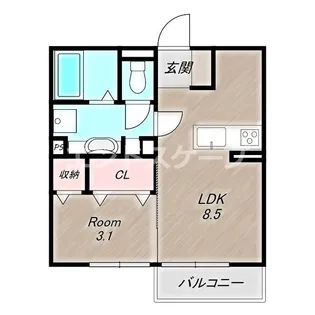 シャトレオリーブ【202号室】の間取り