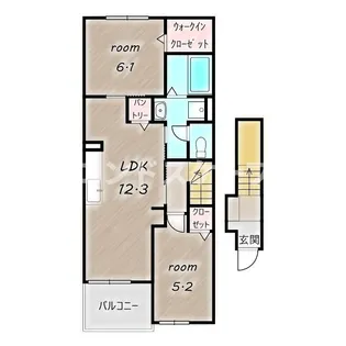 サンエール【2階】の間取り