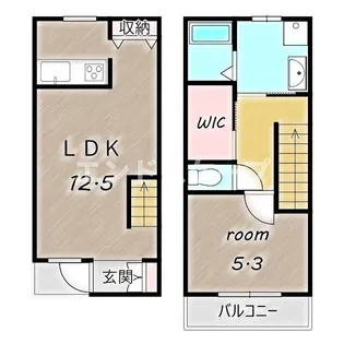 SQUARE PITⅡ【1号室】の間取り