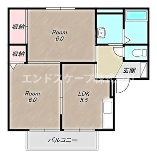 フローラハイツ A【2階】の間取り