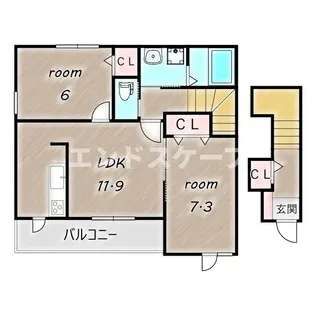 カスターニャA【2階】の間取り