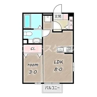 グリーンハイム B【101号室】の間取り