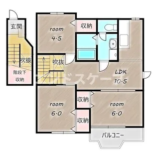 エヴァーグリーン【2階】の間取り