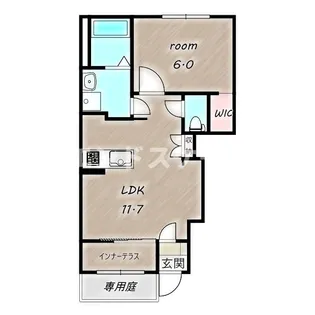 (仮)朝倉町新築アパート【1階】の間取り