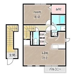 ローズコートB【2階】の間取り