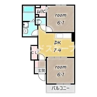 ピーノプリモⅡ B【1階】の間取り