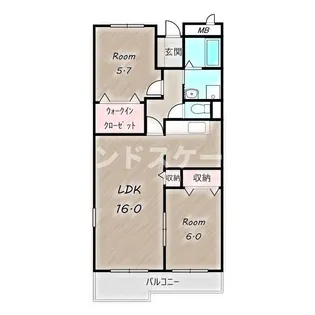 カレント【3階】の間取り