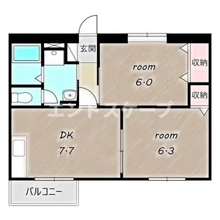 ノールセゾン Ⅲ【1階】の間取り