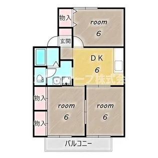 コーポ七曲り E【1階】の間取り