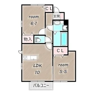 プティエタン Ⅱ【1階】の間取り
