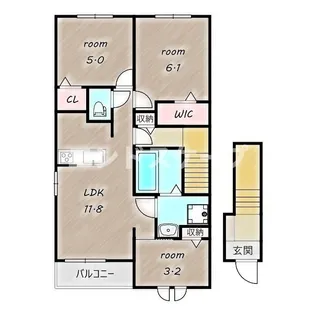 テラス M3 Ⅱ【2階】の間取り
