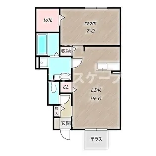 ブレシア カツラ【1階】の間取り