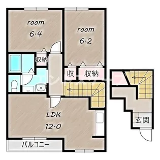 リュウガミ Ⅳ【2階】の間取り