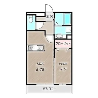 オペラハウス上大島 A【102号室】の間取り