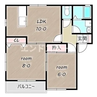 ガイア足門A【1階】の間取り