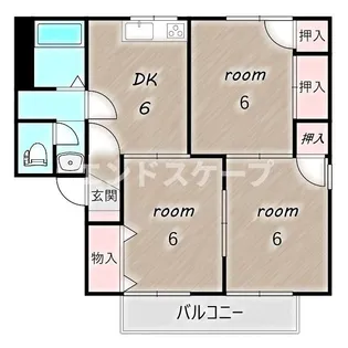 グリーンパーク倉賀野 B【101号室】の間取り