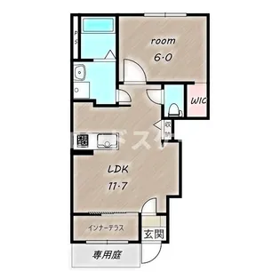 (仮)朝倉町新築アパート【1階】の間取り