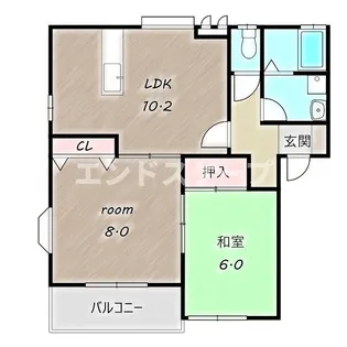 パールハイツA【101号室】の間取り