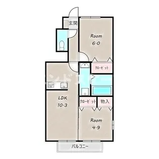 エクセレント【1階】の間取り