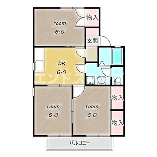 アサンテB【2階】の間取り