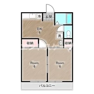 ミツモリハイツA・B【2階】の間取り